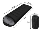 SACO DE DORMIR TURISTA MOMIA CON FUNDA LEKK CÁLIDO CAMPING VIVAC NEGRO