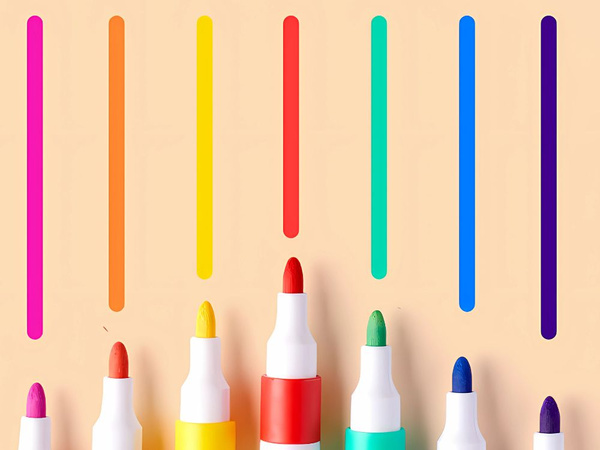 ACRYLIC MARKERS 12 PCS COLOUR FOR GLASS PLASTIC METAL WOOD + CASE
