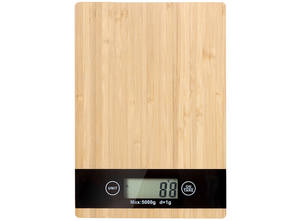Elektronska bambusova kuhinjska tehtnica lcd do 5 kg