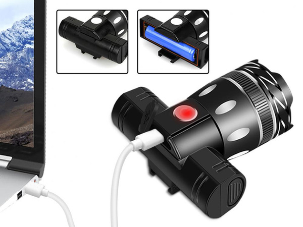 Bike light led t6 set front rear