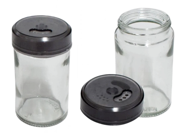 Organizér na koření otočné skleněné nádoby 6 kusů koření sůl