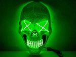 Viedol lebka maska halloween žiariace led strany