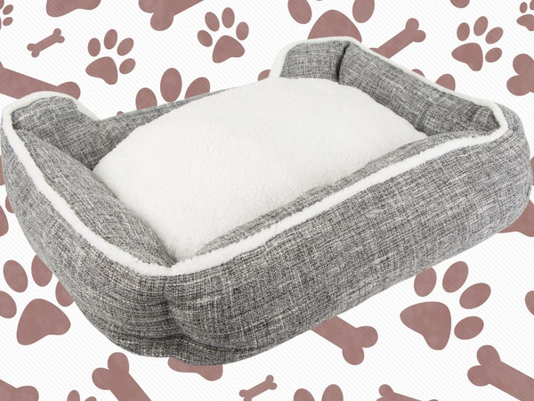 Hundebett weiches bequemes flauschiges bett mit kissen grösse l