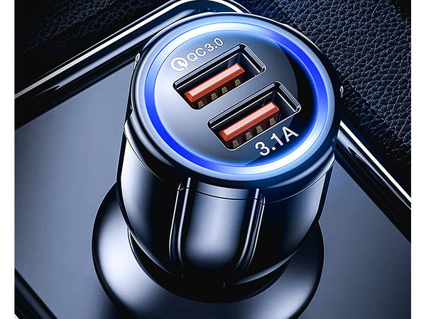2xusb quickcharge 3.0 car charger for cigarette lighter sockets
