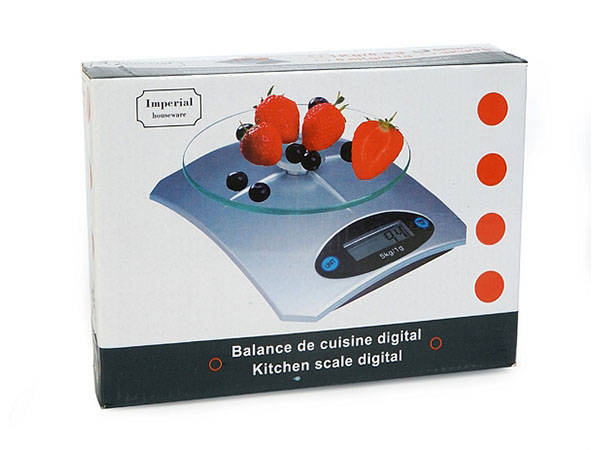 Elektronická sklenenená kuchynská doska 5 kg / 1g lcd