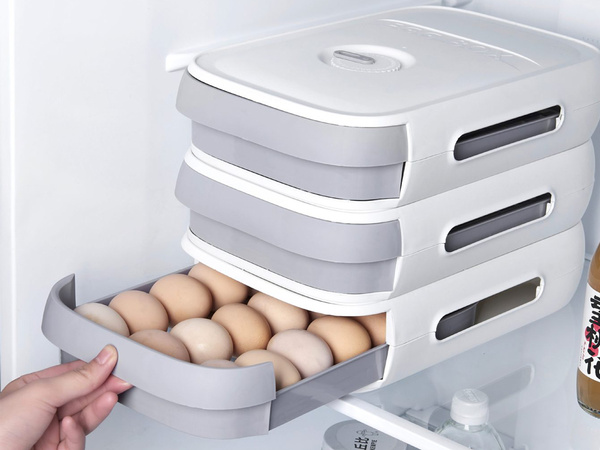 Boîte à oeufs boîte d'organisation pour réfrigérateur boîte à oeufs à tiroir
