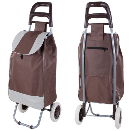 Shopping trolley wheeled shopping bag solid