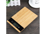 Balanza electrónica de cocina lcd de bambú hasta 5 kg