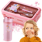 Lunchbox mic dejun container prânz tacâmuri cu sticla set