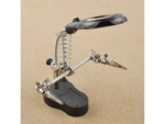 Magnifying glass third hand handle led illumination
