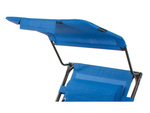 Leżak ogrodowy plażowy składany daszek gravity