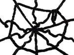 Sztuczna duża pajęczyna czarna halloween dekoracja