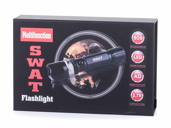 Bailong taktična vodena svetilka zoom xp-e akumulatorska baterija