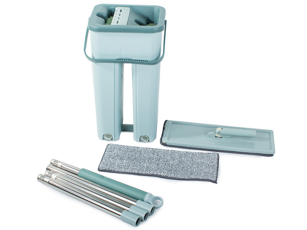 Forgó lapos felmosórongy kétkamrás csavaró vödör