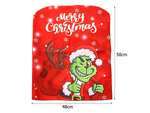 Housse de chaise festive décorative universelle grinch pour dossier
