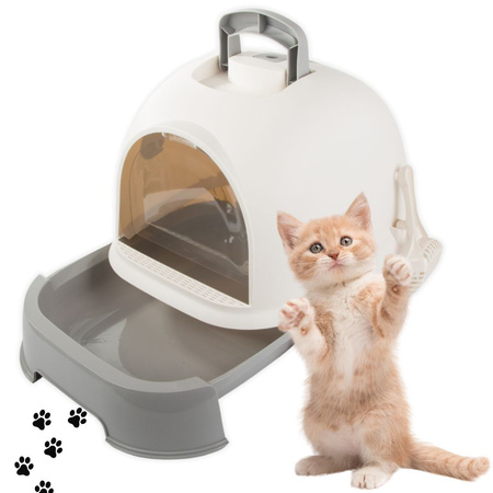 Katzentoilette gross geschlossen für streuschaufel stabiler auszug