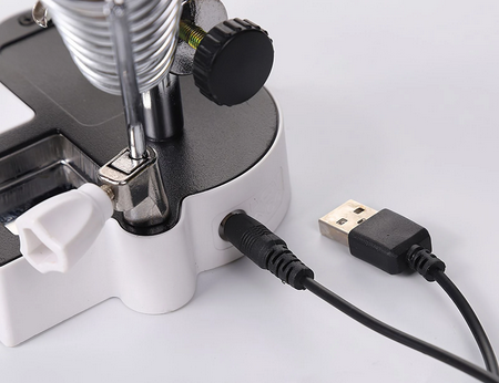 A treia mână de lipit kit lupa titular de sticlă a condus