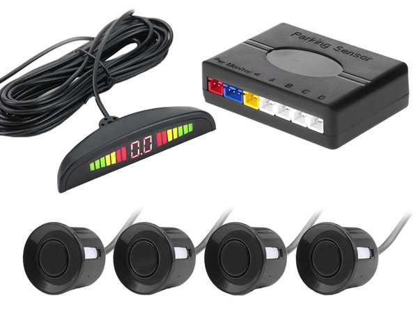 Hátsó hátsó parkolásérzékelők készlet 4x érzékelő lcd kijelző