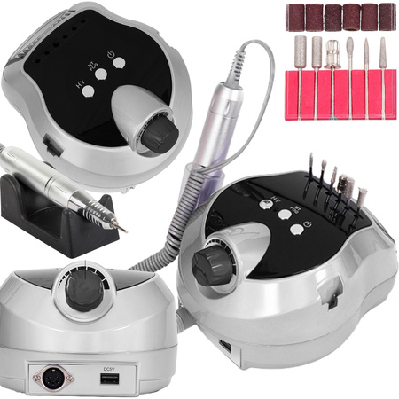 Fresadora para uñas manicura pedicura 80 w profesional potente + 6 fresas