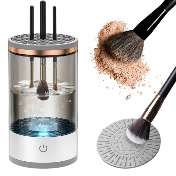 Lavador soporte para limpiar, lavar y secar pinceles y esponjas cosméticas usb