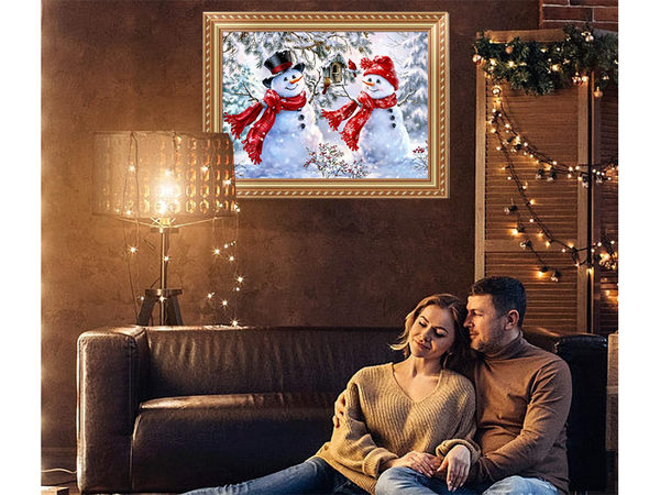 Deimantinio siuvinėjimo sniego senio rinkinys kalėdos 5d