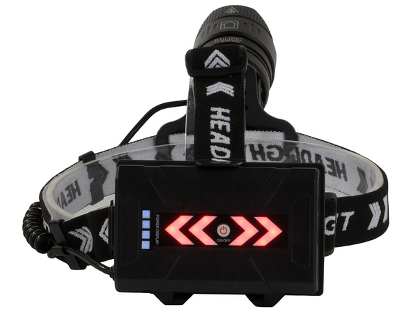 Torche frontale bailong led cree xhp360 powerbank