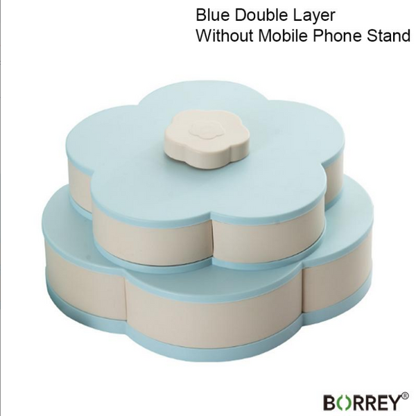 Organizator rotativ 2 în 1 pentru bijuterii cu suport pentru telefon