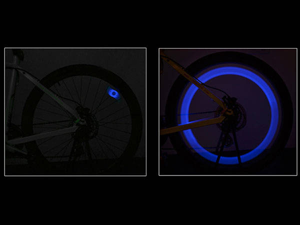 Tapón de radios luminoso led rueda bicicleta moto