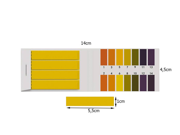 Lackmuspapierstreifen ph-messung 1-14 80 stück