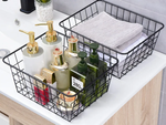 Loft metal metal wire organiser basket for kitchen fruit basket black large