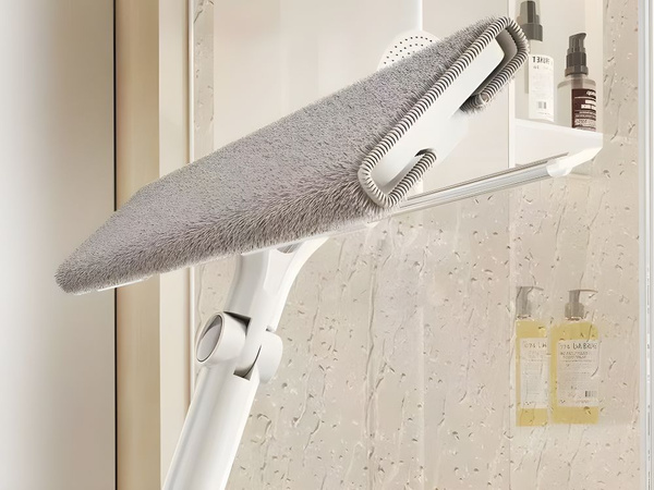 Nettoyeur de vitres et de sols raclette en microfibre rotative 2 en 1 télescopique