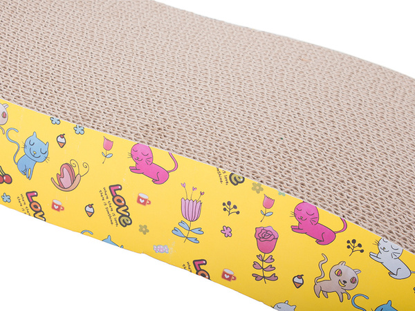 Cardboard cat scratcher horizontal wave catnip
