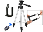 Tripod remote control bluetooth phone holder