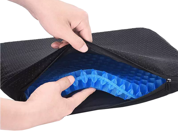 Orthopedic gel cushion for car seats