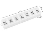 Medication container weekly medication cassette supplement organiser 7 days