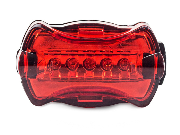 Zadné svetlo na bicykli zadné 5 led