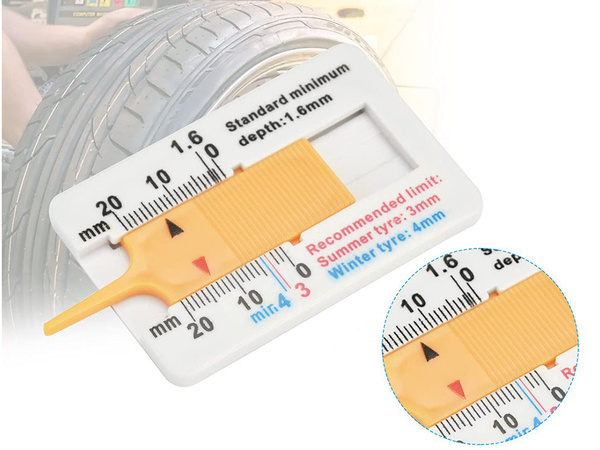 Tester indikátor opotrebovania pneumatík meradlo hĺbky dezénu