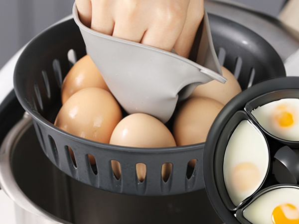 Egg cooking insert for 2-in-1 food processor for 6 eggs basket