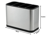 Cubertero acero inoxidable organizador cocina 4 compartimentos bandeja