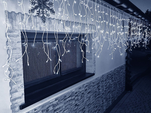 Valguskardin 300 led külmvalge 10m kombineeritud jõulupuu tuled girlande
