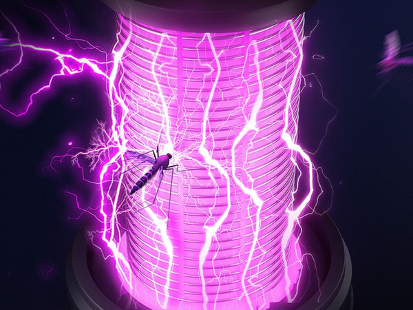 Lampe anti-moustique uv led rechargeable lampe anti-insecte pendante 2 modes avec lumiere