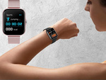 Smartwatch dámské hodinky pánské gumový řemínek sport bluetooth hovory růžové