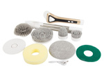 Electric rotating brush for tile grout mop set of attachments battery