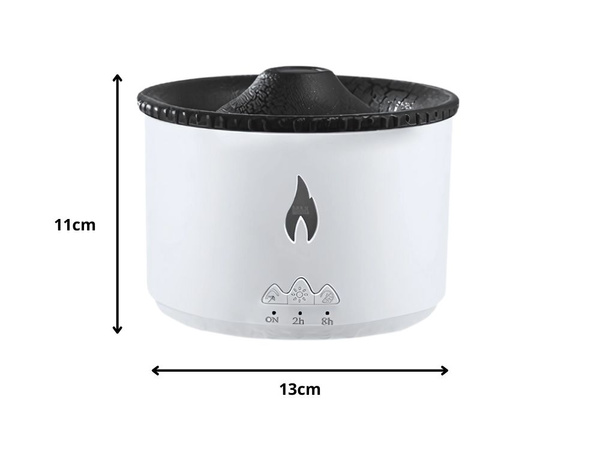 Humidificador de aire led difusor rgb volcán fragancia niebla fuego explosión