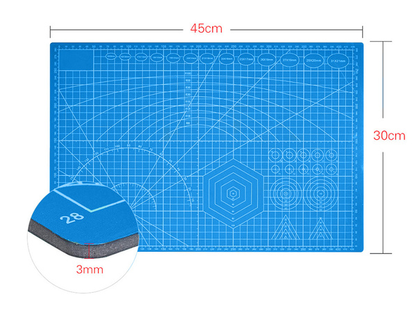 Samoregeneračná rezacia podložka a3 modelovanie obojstranné