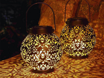 DECORATIVE SOLAR LANTERN LED SOLAR LANTERN GOLD COPPER HANGING