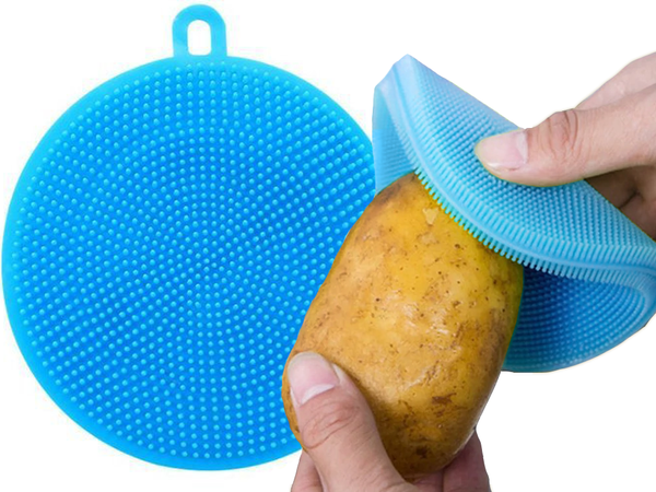 Silicone washer sponge scouring brush vegetable scouring brush