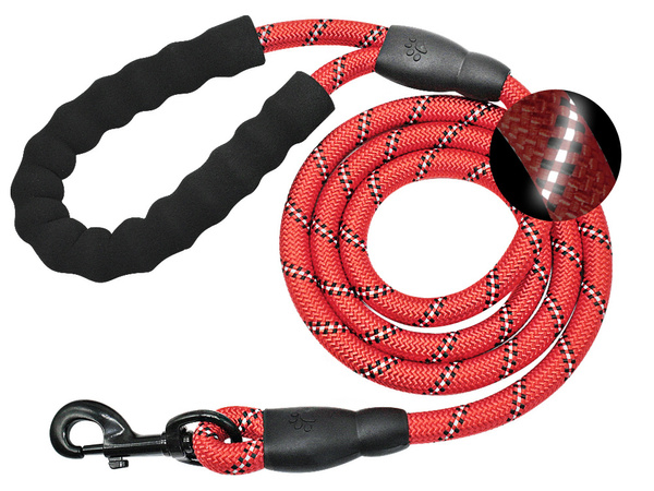 Strong dog training rope leash with handle reflector thick durable
