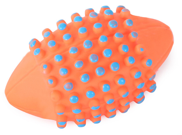 Hračka pro psy pískací žvýkací gumový míč na rugby