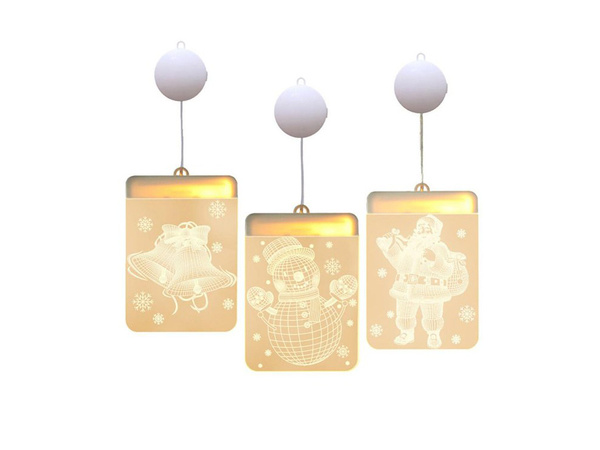 3d vidriera decoración luces de navidad